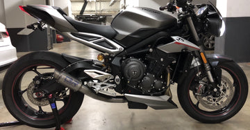 Racefit Growler Slip-On Exhaust for Triumph Street Triple 2015-18